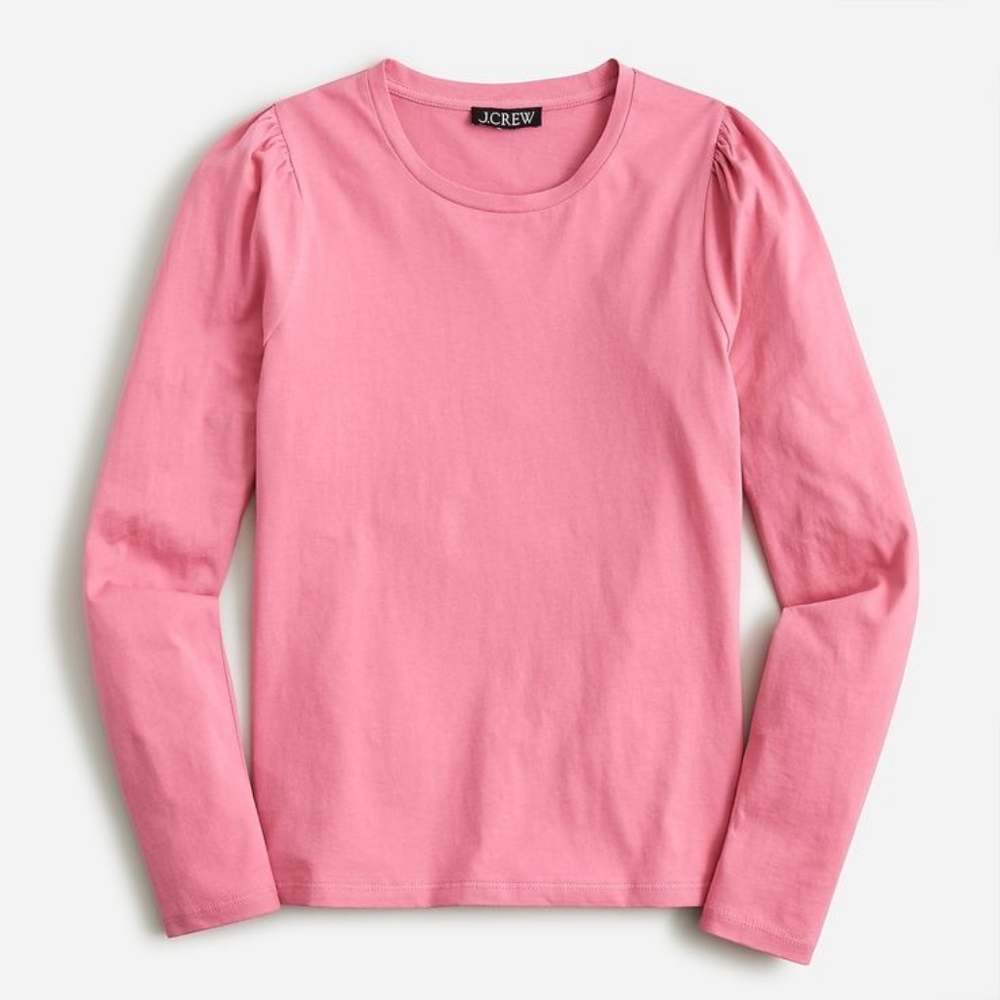 J Crew Puff Sleeve Crew Neck T-shirt